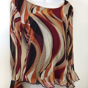 Express Blouse Women’s M Stretch Brown Tan